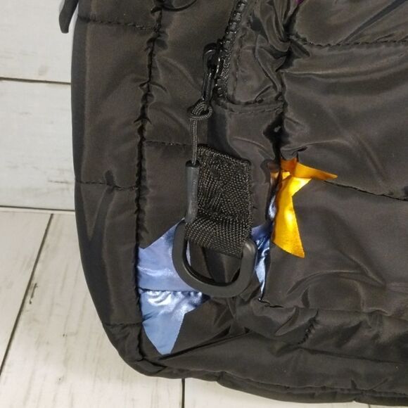 Small Star Print Quilted Backpack Bag Purse - Picture 3 of 10